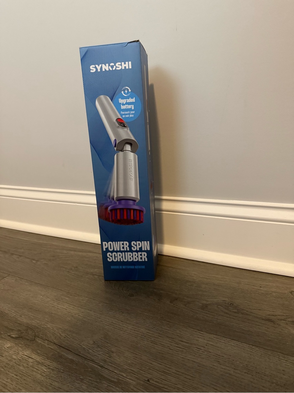Synoshi Power Spin Scrubber - Blue with Red Brush - new